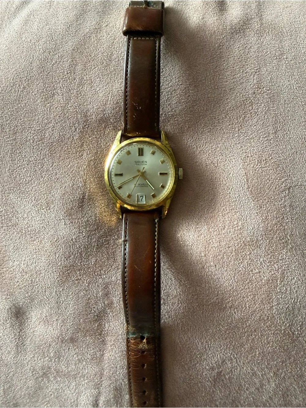 Vintage Gruen Precision 17 Jewels Autowind Automatic Date Watch